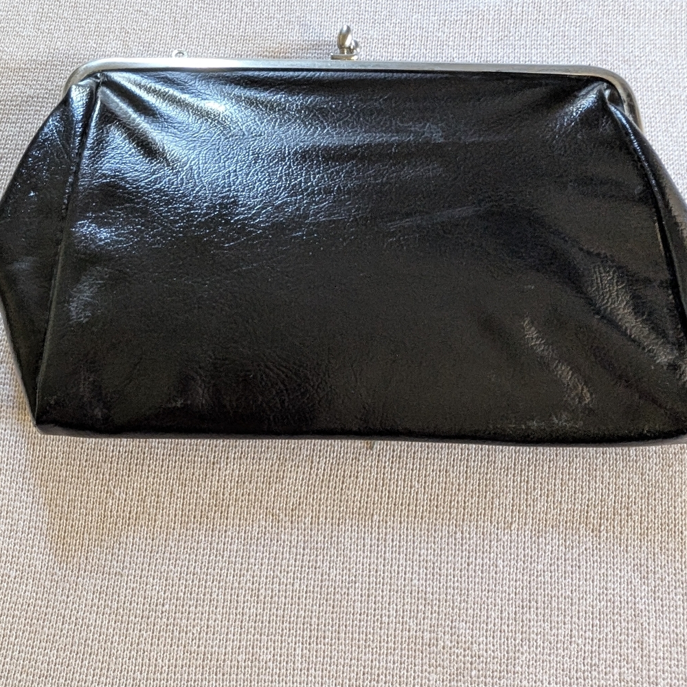 Vintage Black Clutch Purse (circa 1950s–1960s)